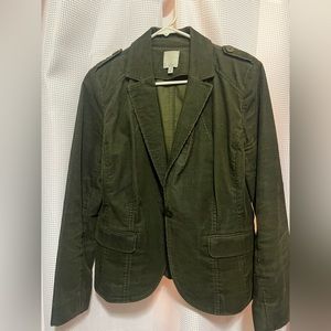 Green corduroy blazer. Size M